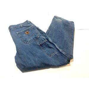 Carhartt Y2K Loose Original Fit Carpenter Med Wash Blue Jeans Mens 36x32